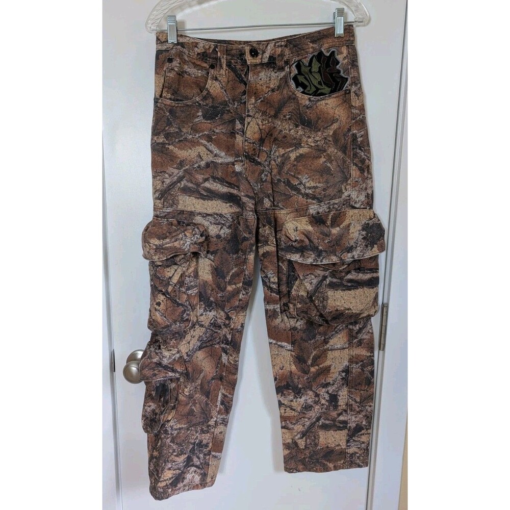 Ninth Hall Ambush Cargo Jeans 28 Streetwear High Rise Baggy Hunting Outdoor